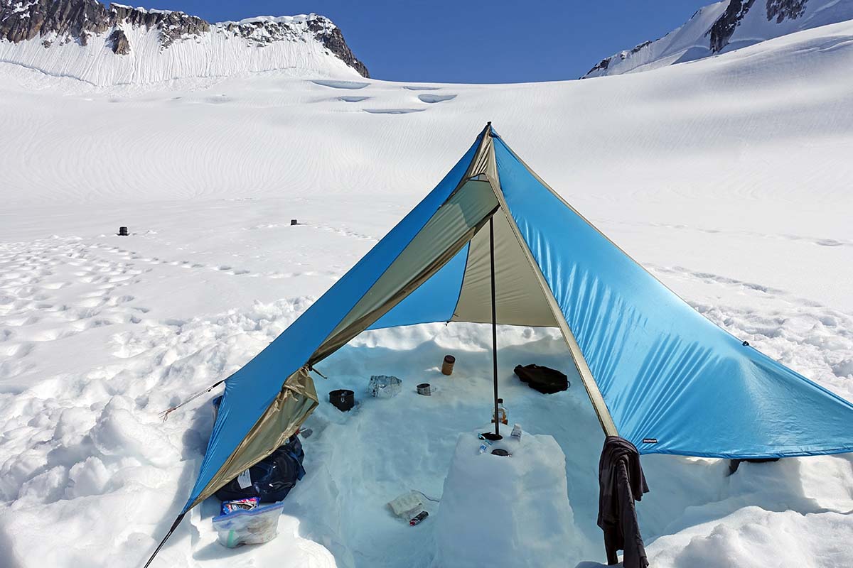 Black Diamond Mega Light floorless pyramid shelter (view inside)